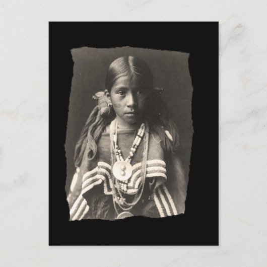 Native American Jicarilla Apache girl in F Briefkaart (Voorkant)
