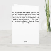 Native American Jicarilla Apache girl in F Kaart (Achterkant)