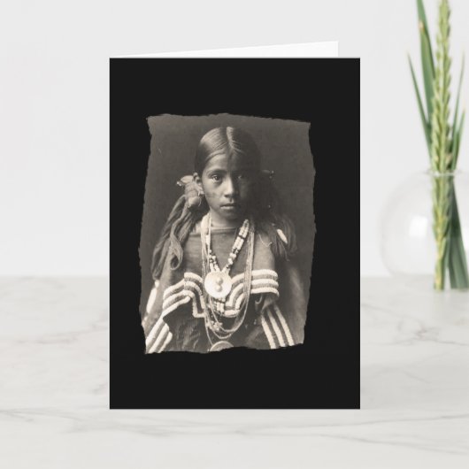 Native American Jicarilla Apache girl in F Kaart (Voorkant)