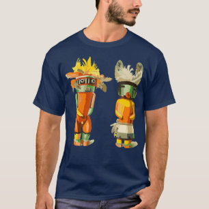 Native American KACHINA DOLLS abstract 2 Fan T-shirt
