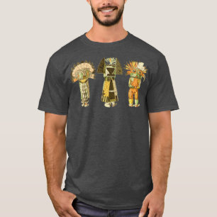 Native American KACHINA DOLLS abstract grunge T-shirt