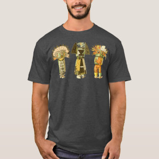 Native American KACHINA DOLLS abstract grunge T-shirt