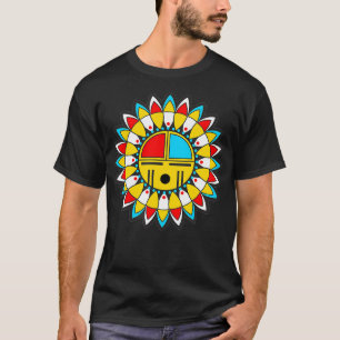 Native American KACHINA TAWA Sun Mask 9 Fun T-shirt