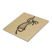 Native American Kokepelli Dancer Tan Tegeltje (Zijkant)