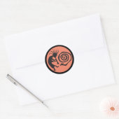 Native American Kokopelli Classic Round Sticker (Envelop)