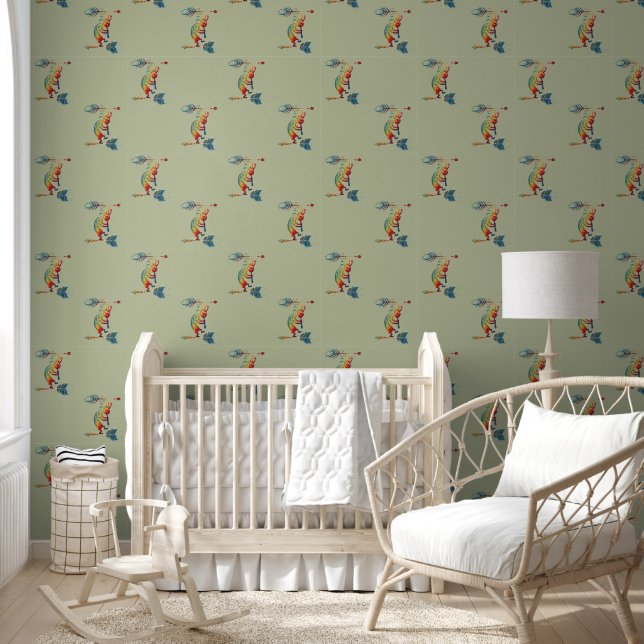 Native American Kokopelli met twee vaders 1 Behang (Kinderen)