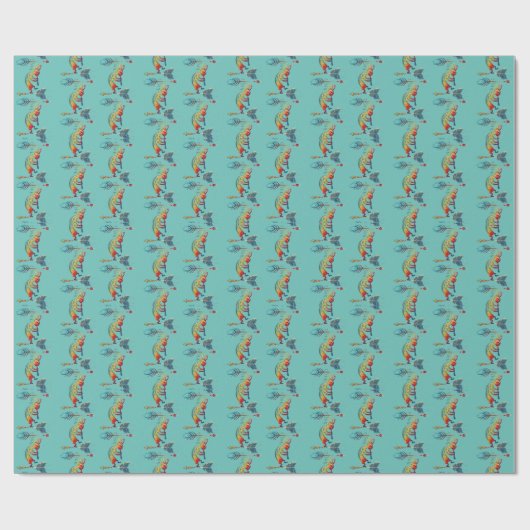 Native American Kokopelli met twee vaders 1 Cadeaupapier (Vlak)