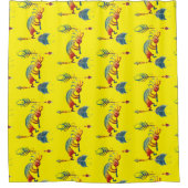 Native American Kokopelli met twee vaders 1 Douchegordijn (Voorkant)