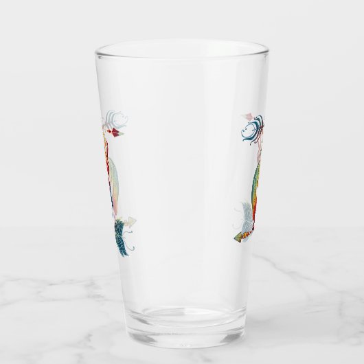 Native American Kokopelli met twee vaders 1 Glas (Rechts)