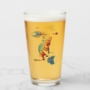 Native American Kokopelli met twee vaders 1 Glas