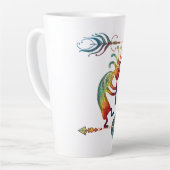 Native American Kokopelli met twee vaders 1 Latte Mok (Linkerhoek)