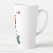 Native American Kokopelli met twee vaders 1 Latte Mok (Rechts)