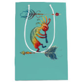Native American Kokopelli met twee vaders 1 Medium Cadeauzakje (Voorkant)