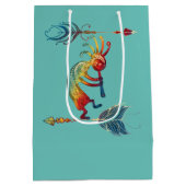 Native American Kokopelli met twee vaders 1 Medium Cadeauzakje (Achterkant)