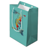 Native American Kokopelli met twee vaders 1 Medium Cadeauzakje (Achterkant Gekanteld)