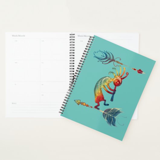 Native American Kokopelli met twee vaders 1 Planner (Display)