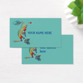 Native American Kokopelli met twee vaders 1 Visitekaartje (Bureau)