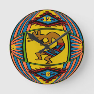 Native American KOKOPELLI Ronde Klok