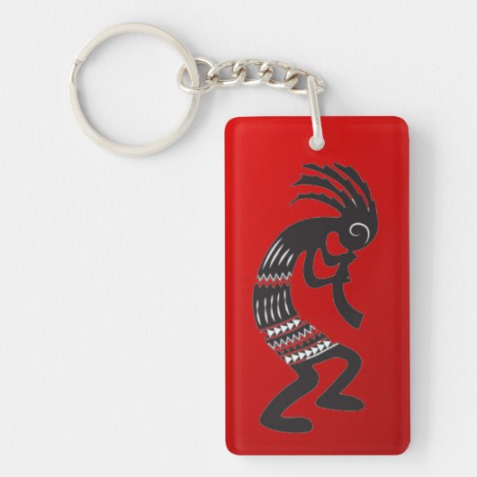 Native American Kokopelli Symbol Sleutelhanger (Voorkant)