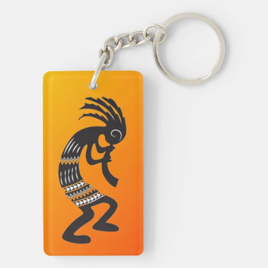 Native American Kokopelli Symbol Sleutelhanger (achterkant)