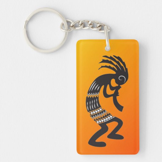 Native American Kokopelli Symbol Sleutelhanger (Voorkant)