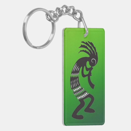 Native American Kokopelli Symbol Sleutelhanger (Voorkant Links)