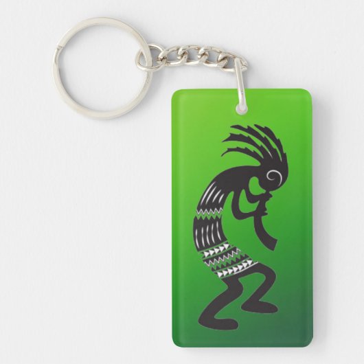 Native American Kokopelli Symbol Sleutelhanger (Voorkant)
