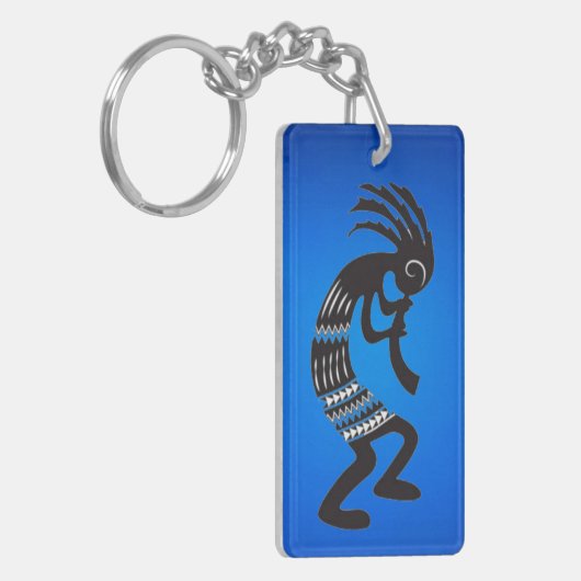 Native American Kokopelli Symbol Sleutelhanger (Voorkant Links)