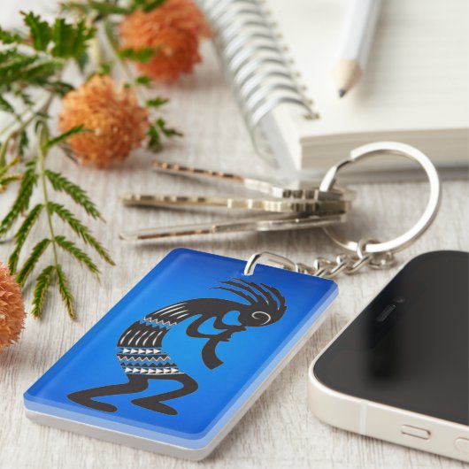 Native American Kokopelli Symbol Sleutelhanger (Voorkant Rechts)