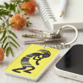 Native American Kokopelli Symbol Sleutelhanger (Voorkant Rechts)