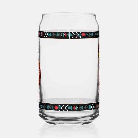 Native American Kokopelli vruchtbaarheid God Blikvorm Glas (Links)