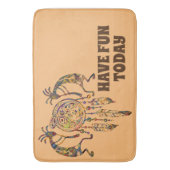 Native American Kokopelli Whale Dreamweaver 2 Badmat (Voorkant Verticaal)