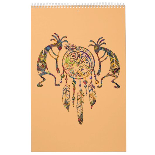 Native American Kokopelli Whale Dreamweaver 2 Kalender (Hoes)