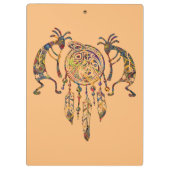 Native American Kokopelli Whale Dreamweaver 2 Klembord (Achterkant)