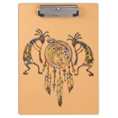 Native American Kokopelli Whale Dreamweaver 2 Klembord (Voorkant)