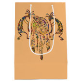 Native American Kokopelli Whale Dreamweaver 2 Medium Cadeauzakje (Achterkant)