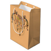 Native American Kokopelli Whale Dreamweaver 2 Medium Cadeauzakje (Achterkant Gekanteld)