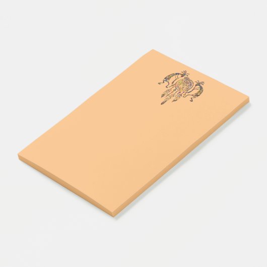 Native American Kokopelli Whale Dreamweaver 2 Post-it® Notes (Schuin)