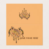 Native American Kokopelli Whale Dreamweaver 2 Visitekaartje (Buitenkant ongevouwen)