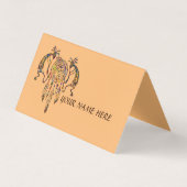 Native American Kokopelli Whale Dreamweaver 2 Visitekaartje (Voorkant)