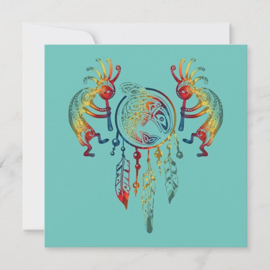 Native American Kokopelli Whale Drocatcher 1 (Voorkant)