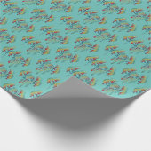 Native American Kokopelli Whale Drocatcher 1 Cadeaupapier (Hoek)