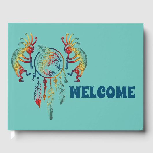 Native American Kokopelli Whale Drocatcher 1 Gastenboek (Voorkant)