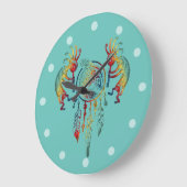 Native American Kokopelli Whale Drocatcher 1 Grote Klok (Hoek)