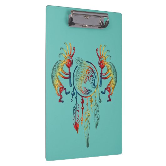 Native American Kokopelli Whale Drocatcher 1 Klembord (Rechts)