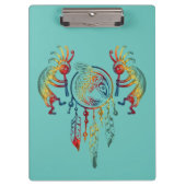 Native American Kokopelli Whale Drocatcher 1 Klembord (Voorkant)