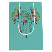 Native American Kokopelli Whale Drocatcher 1 Medium Cadeauzakje (Achterkant)