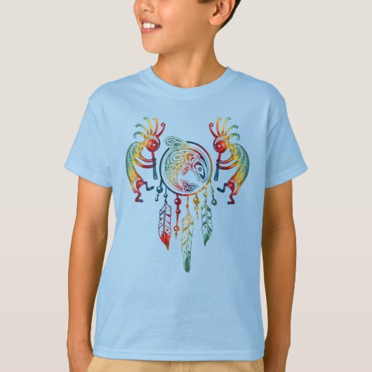 Native American Kokopelli Whale Drocatcher 1 T-shirt (Voorkant)