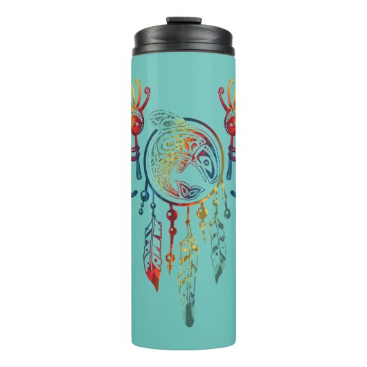 Native American Kokopelli Whale Drocatcher 1 Thermosbeker (Voorkant)