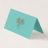 Native American Kokopelli Whale Drocatcher 1 Visitekaartje (Achterkant)